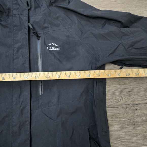 L.L.Bean Trail Model Rain Jacket Black Womens XS Outdoor Boat Coastal Nautical - Picture 7 of 10